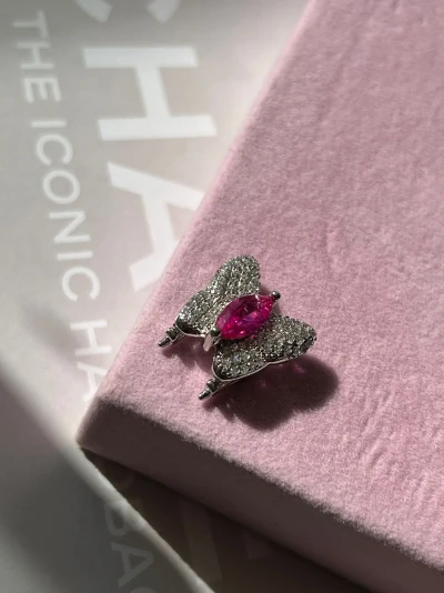 Foto Pingente Borboleta com Zircônia (Para Pulseira)
