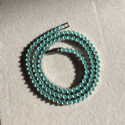 Foto Colar Riviera Acquamarine 3 Pontas com Fecho Joia