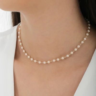 Foto Choker Mini Pérolas Delicada