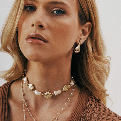 Foto Choker Conchas e Pérolas