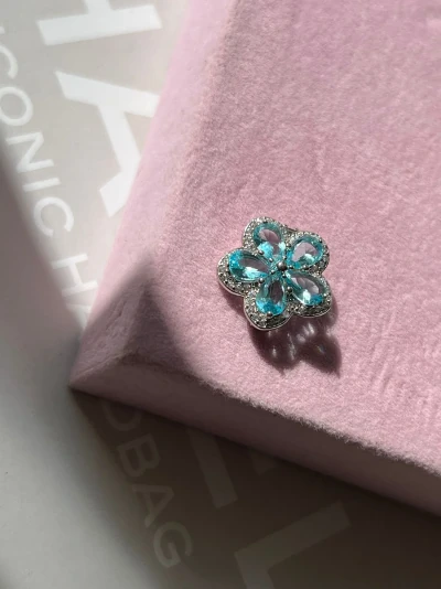 Foto Pingente Flor com Zircônia (Para Pulseira)