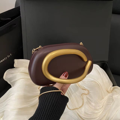 Foto Bolsa Clutch Orgânica Metal Fosco