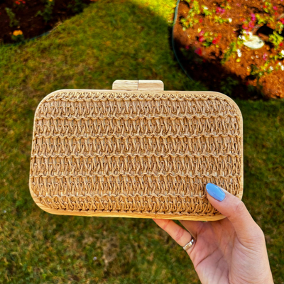 Foto Bolsa Clutch de Palha Texturizada