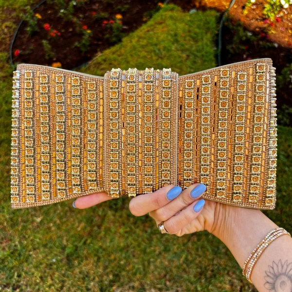 Bolsa Clutch Laço com Cristais
