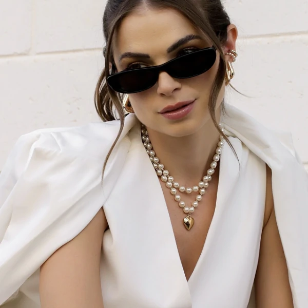 Choker Pérolas com Pingente Coração