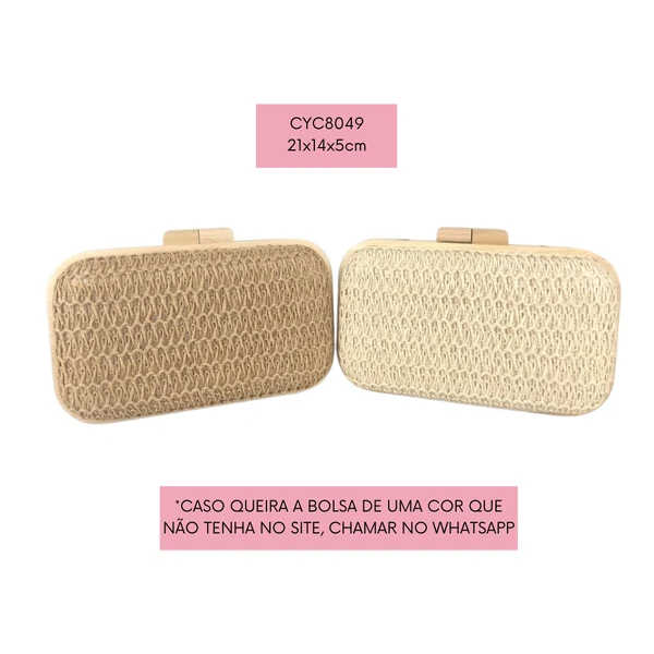 Bolsa Clutch de Palha Texturizada