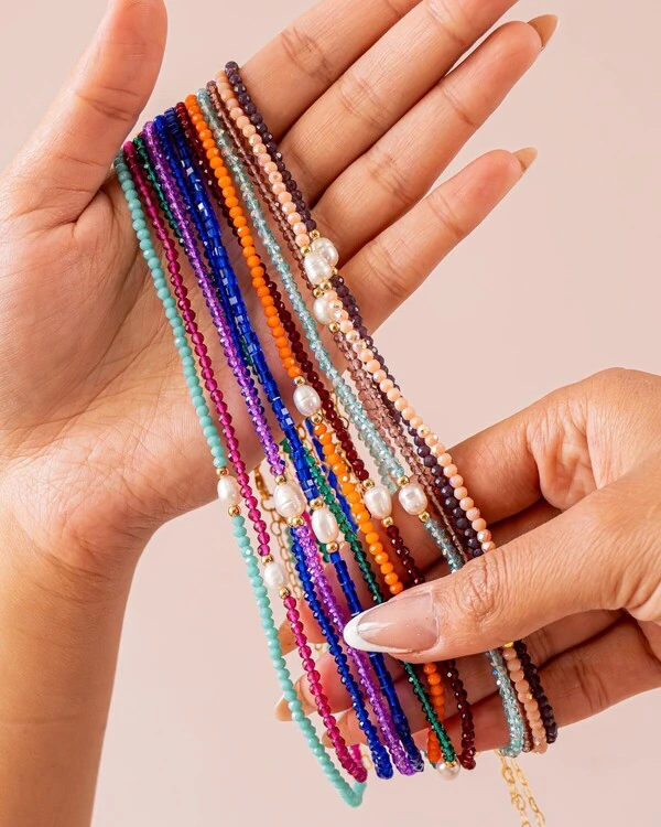 Choker de Cristais com Pérola de Água Doce