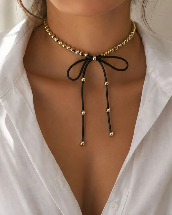 Choker Esferas Laço