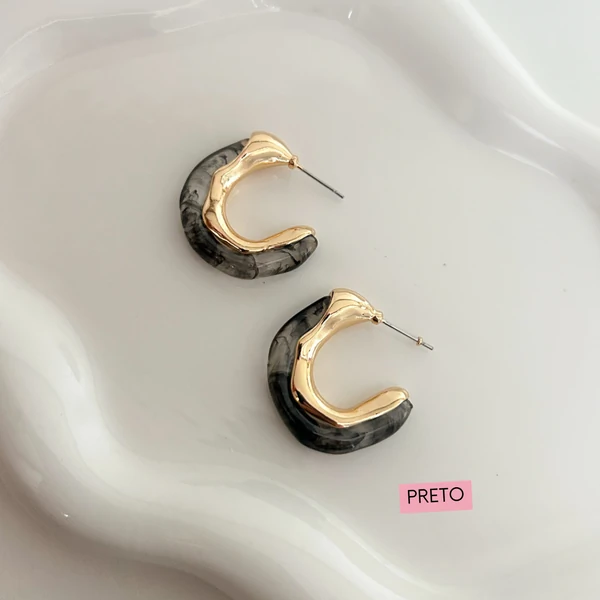 Brinco Argola Marmorizada