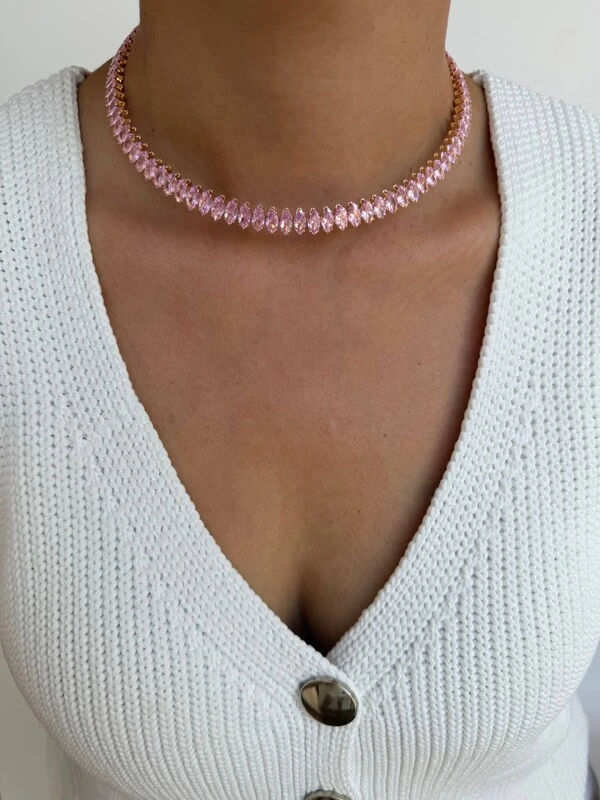 Choker Aro Riviera Navete Rígida