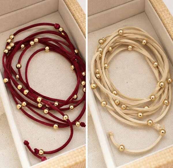 Choker Camurça Esferas