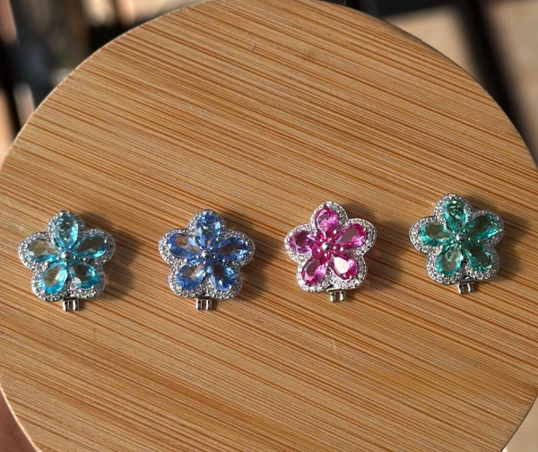 Pingente Flor com Zircônia (Para Pulseira)
