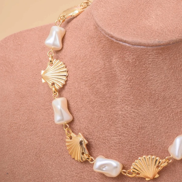 Choker Conchas e Pérolas