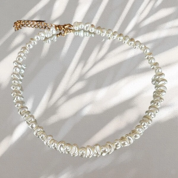 Colar de Pérola de Água Doce Fake