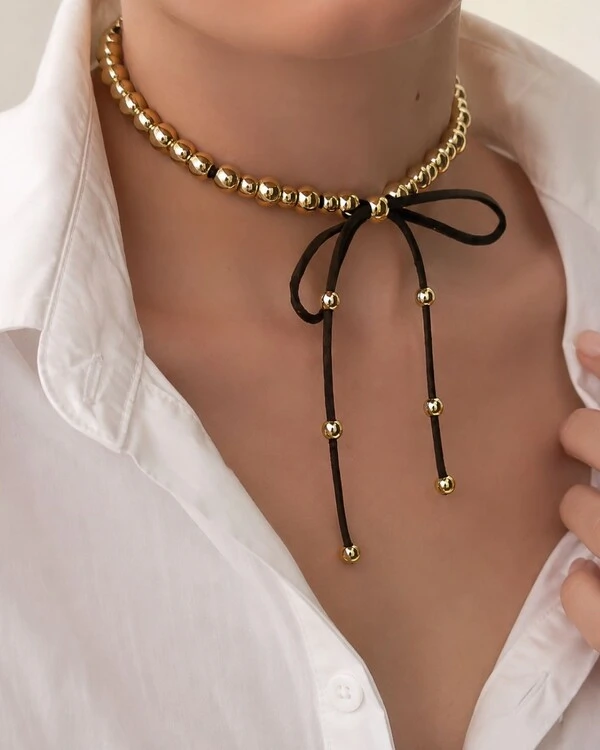 Choker Esferas Laço