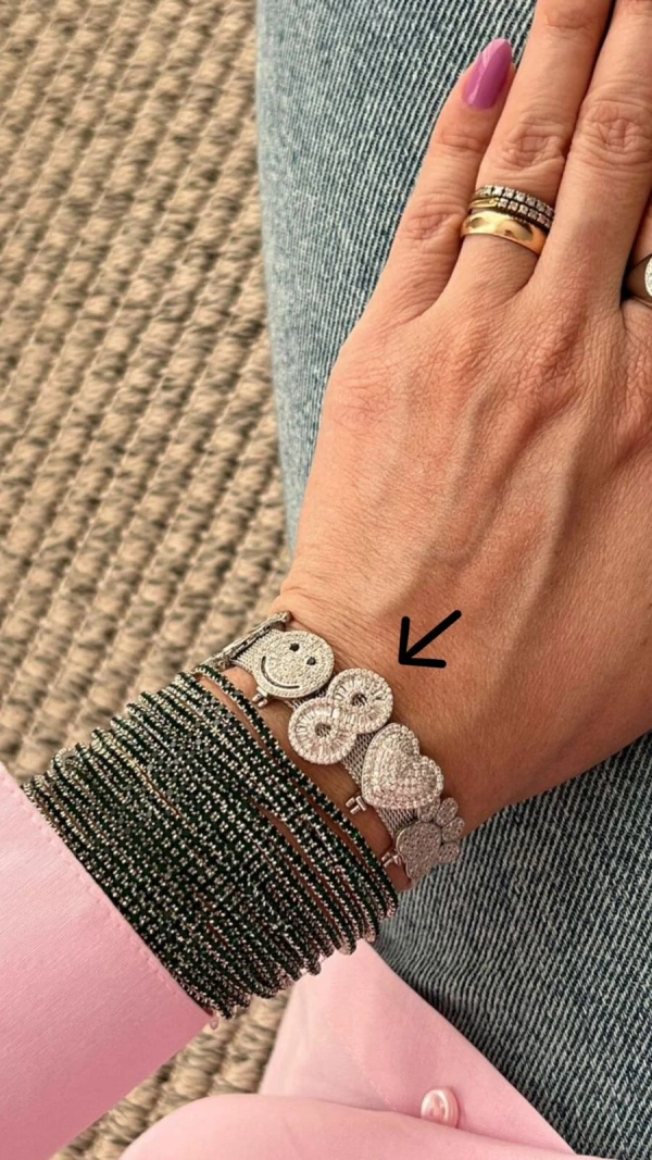 Pingente Infinito com Zircônia (Para Pulseira)