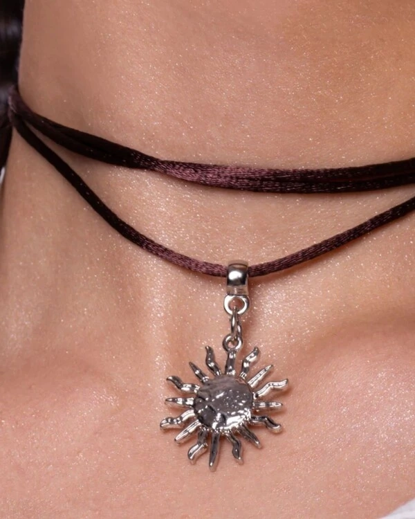 Choker Boho Pingente Sol