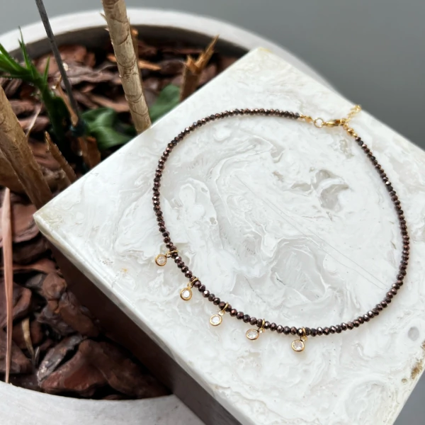 Choker Cristal com Pontos de Luz