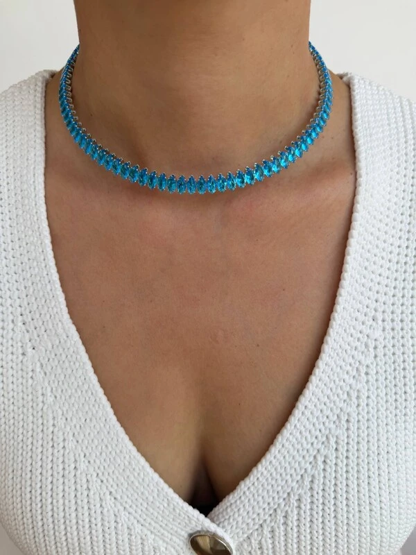 Choker Aro Riviera Navete Rígida