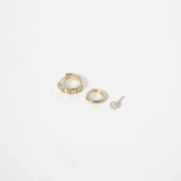Brinco Trio Minimalista Clássico