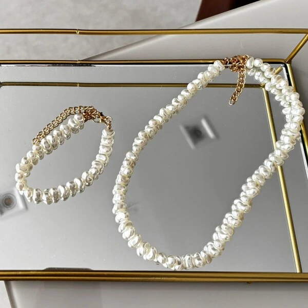 Colar de Pérola de Água Doce Fake