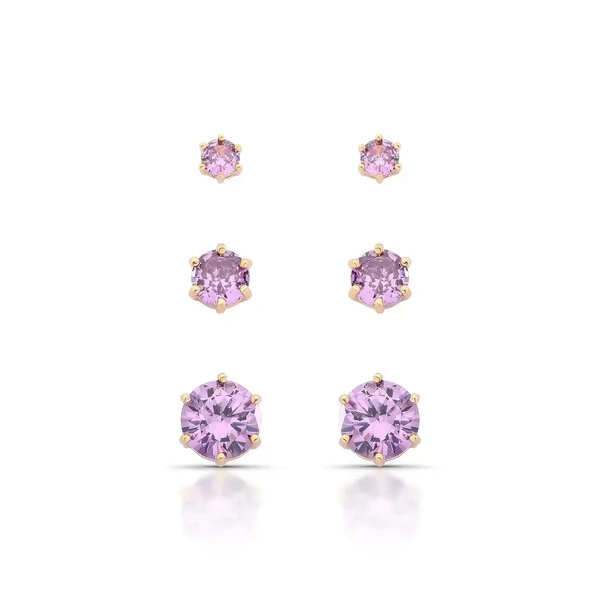 Brincos Trio Ponto de Luz Seis Garras - Pino em Prata 925
