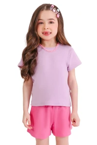 Blusa básica Infantil feminina em ribana