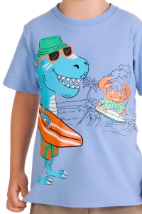 conjunto infantil masculino dino camiseta estampada e shorts