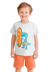 conjunto infantil masculino cool surfer camiseta e bermuda