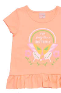 Conjunto Infantil Feminino Blusa Butterfly E Shorts