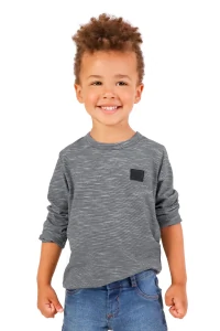 Camiseta Infantil Masculina Manga Longa Com etiqueta Decorativa