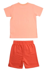conjunto infantil masculino Camiseta Estampada e Bermuda em Moletinho