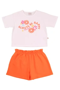 Conjunto infantil feminino Positive Semi cropped e shorts
