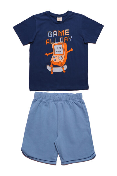 Foto Conjunto Game All Day Camiseta E Bermuda