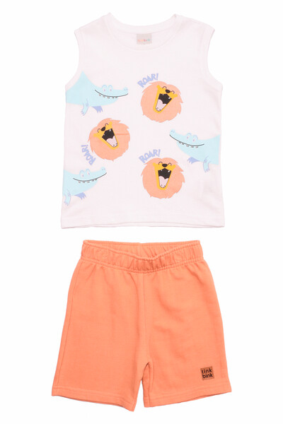 FotoConjunto Infantil Masculino Roar Regata E Bermuda