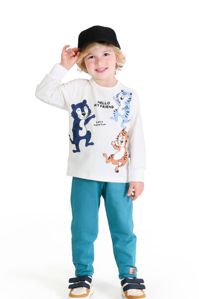 Foto Conjunto Infantil Masculino Blusa Com Estampa E Calça