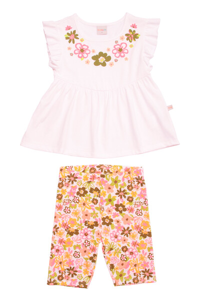 FotoConjunto Flowers Blusa E Ciclista