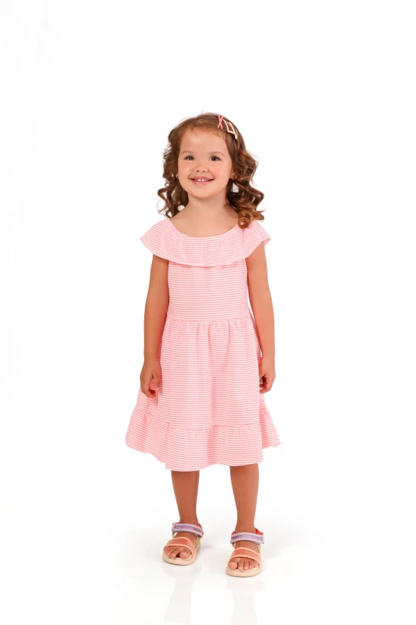 Vestido Infantil Ombro A Ombro