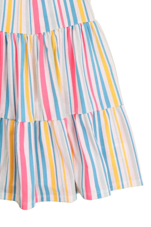 vestido infantil feminino estampado com babadinho