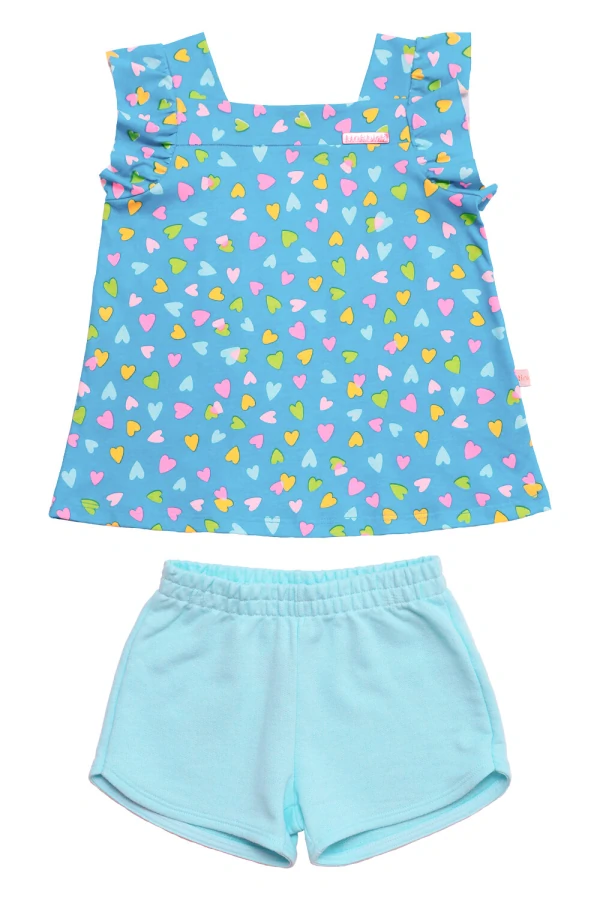 Conjunto Meninas Regata E Shorts