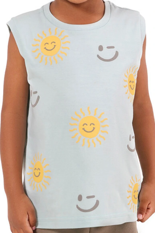 Conjunto Infantil Masculino Happy Summer Regata E Bermuda