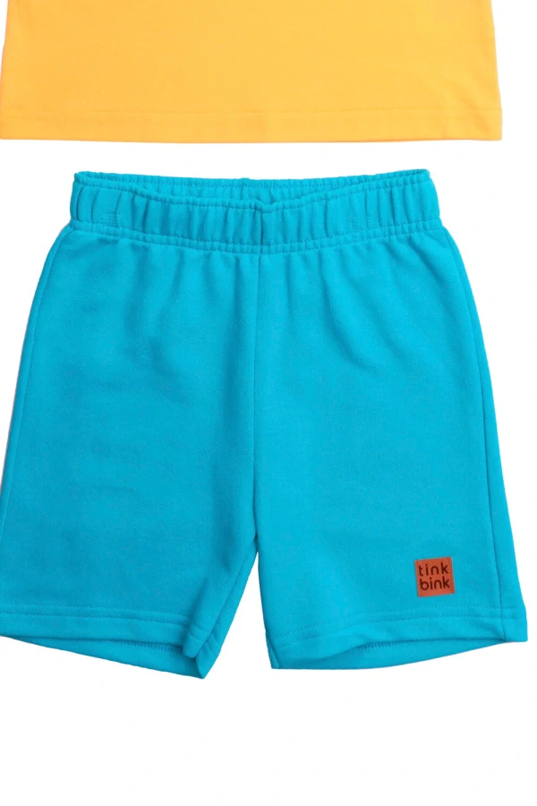 conjunto infantil masculino jacaré skatista camiseta e bermuda