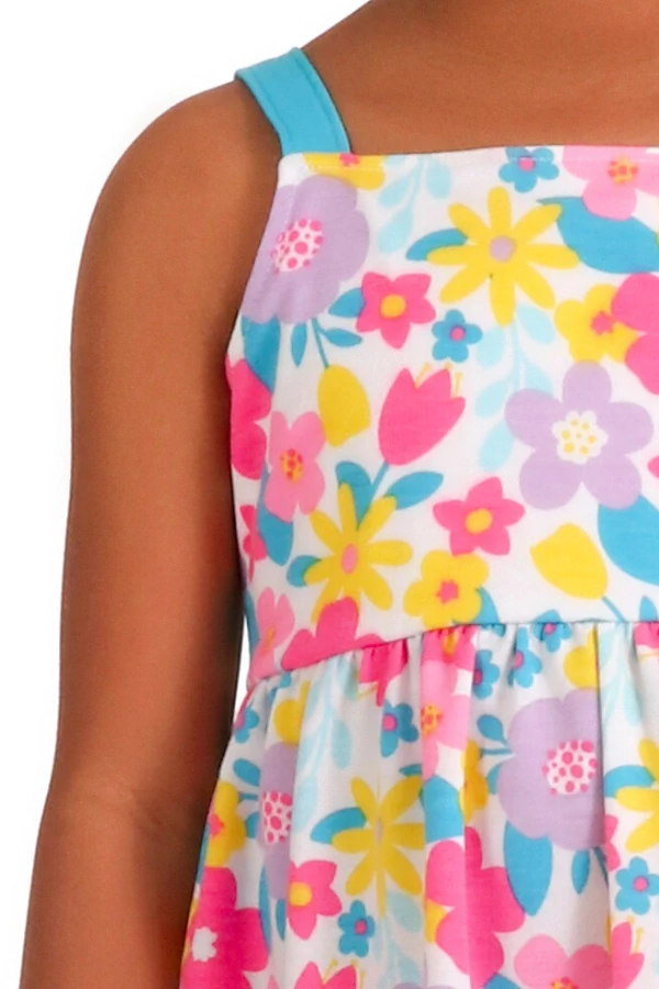 Vestido Infantil Feminino Estampado Sem Mangas