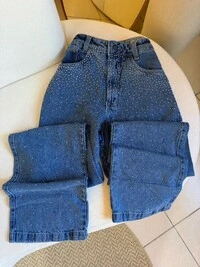 Calça Widleg Com Brilho 7814