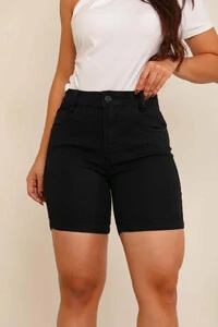 Bermuda Jeans Preto 08542