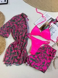 Biquíni 3 Peças Geovana Pink 319512