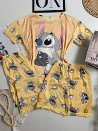 Pijama Stitch Amarelo