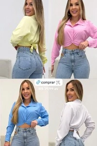 Cropped Camisa Mileide