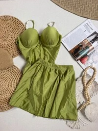 Conjunto Maiô E Saia Paris 03043