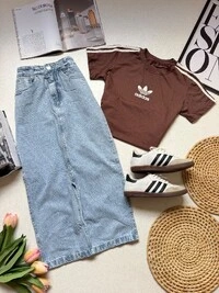 Saia Midi Jeans Clara 08074